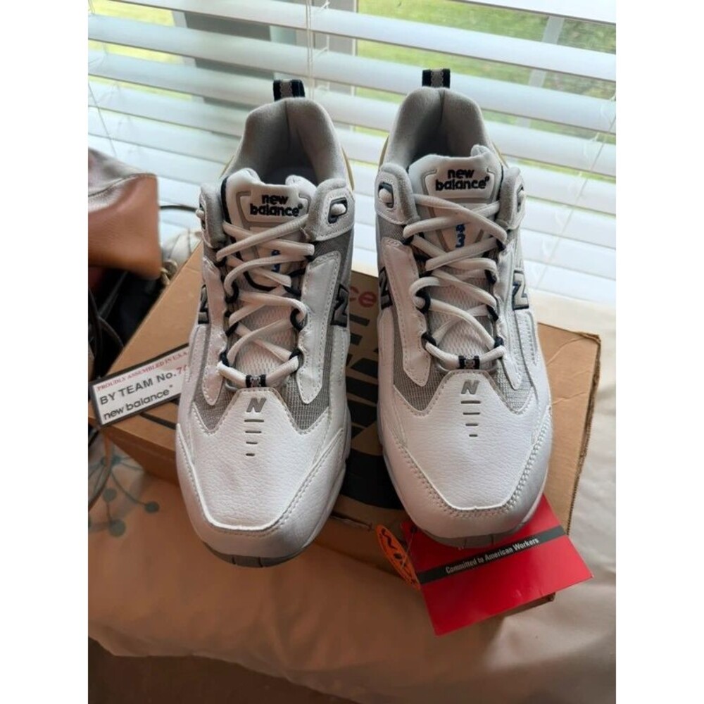 New Balance 843 Walking Shoes White/Navy (MW843WN) Men’s Size 9.5 4E Extra Wide